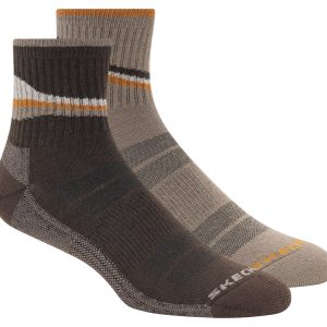 Skechers 2 Pack Men's Quarter Trail Socks