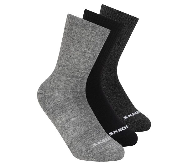 Skechers 3 Pack Boys' Crew Cotton Socks