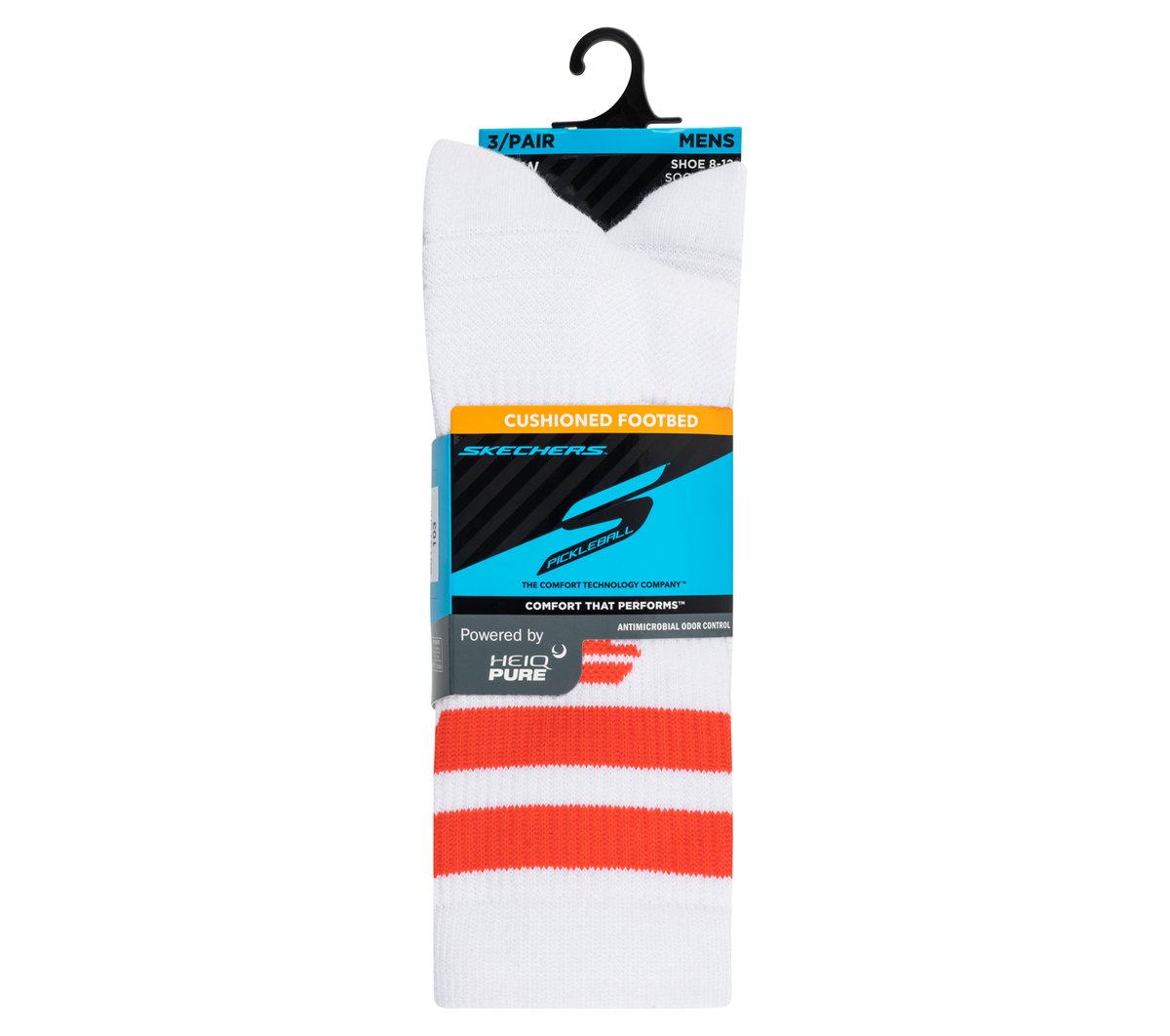 Skechers 3 Pack Men's Performance Pickleball Crew Socks