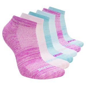 Skechers 6 Pack Girls' Low Cut Color Stripe Socks
