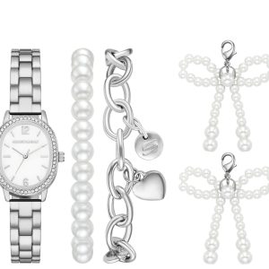 Skechers Charm Pearl Bows Watch Set