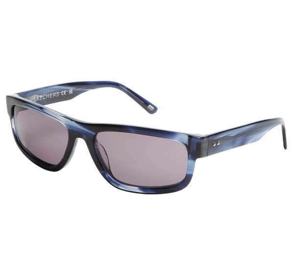 Skechers Elevated Rectangle Shiny Horn Sunglasses