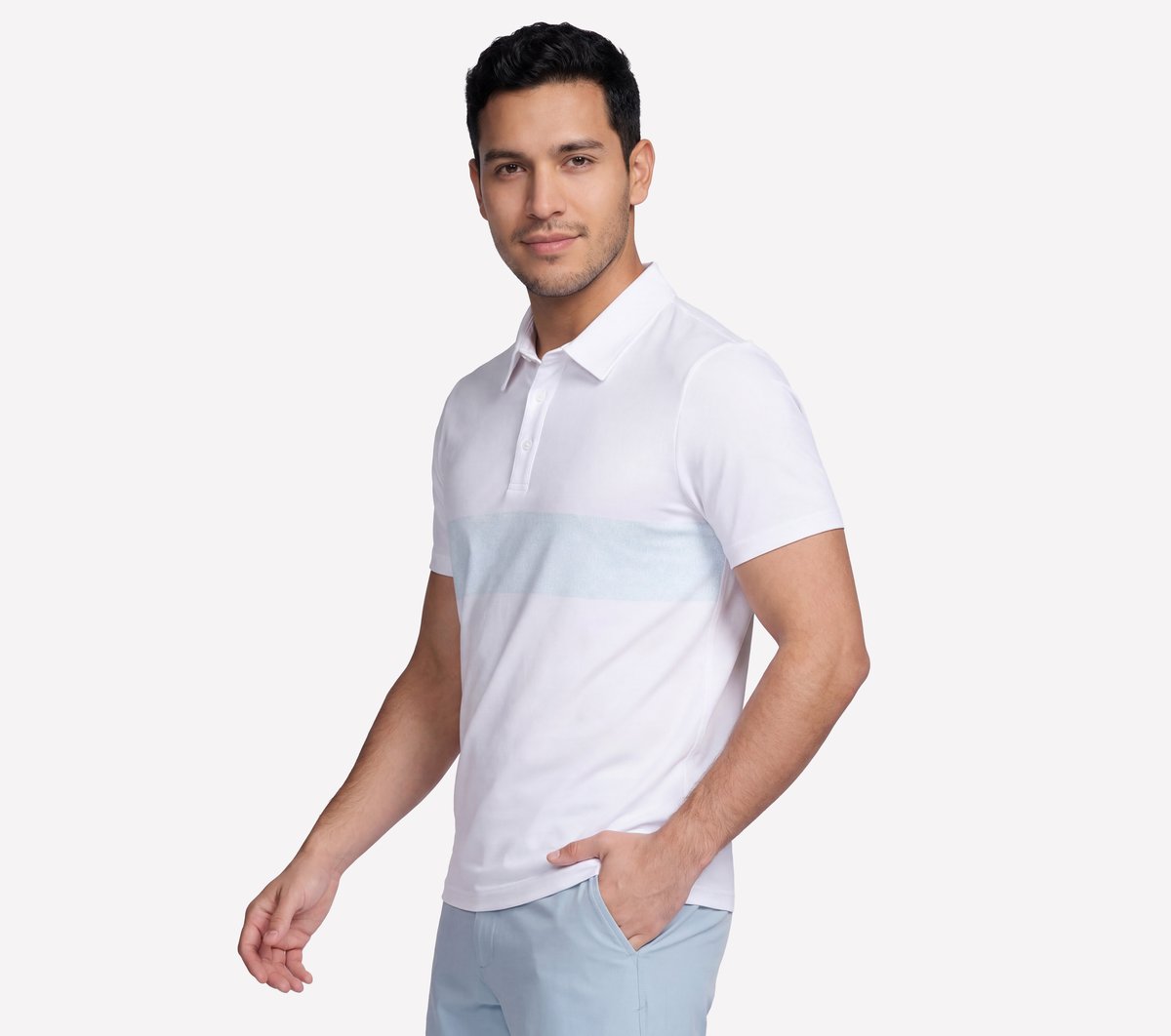Skechers GO DRI Charge Palm Stripe Polo