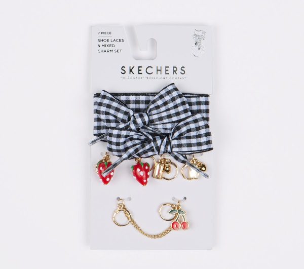 Skechers Shoelaces With Charm Set - Gingham