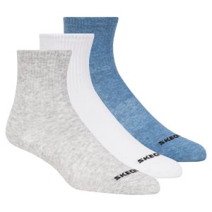 Skechers 3 Pack Boys' Crew Cotton Socks