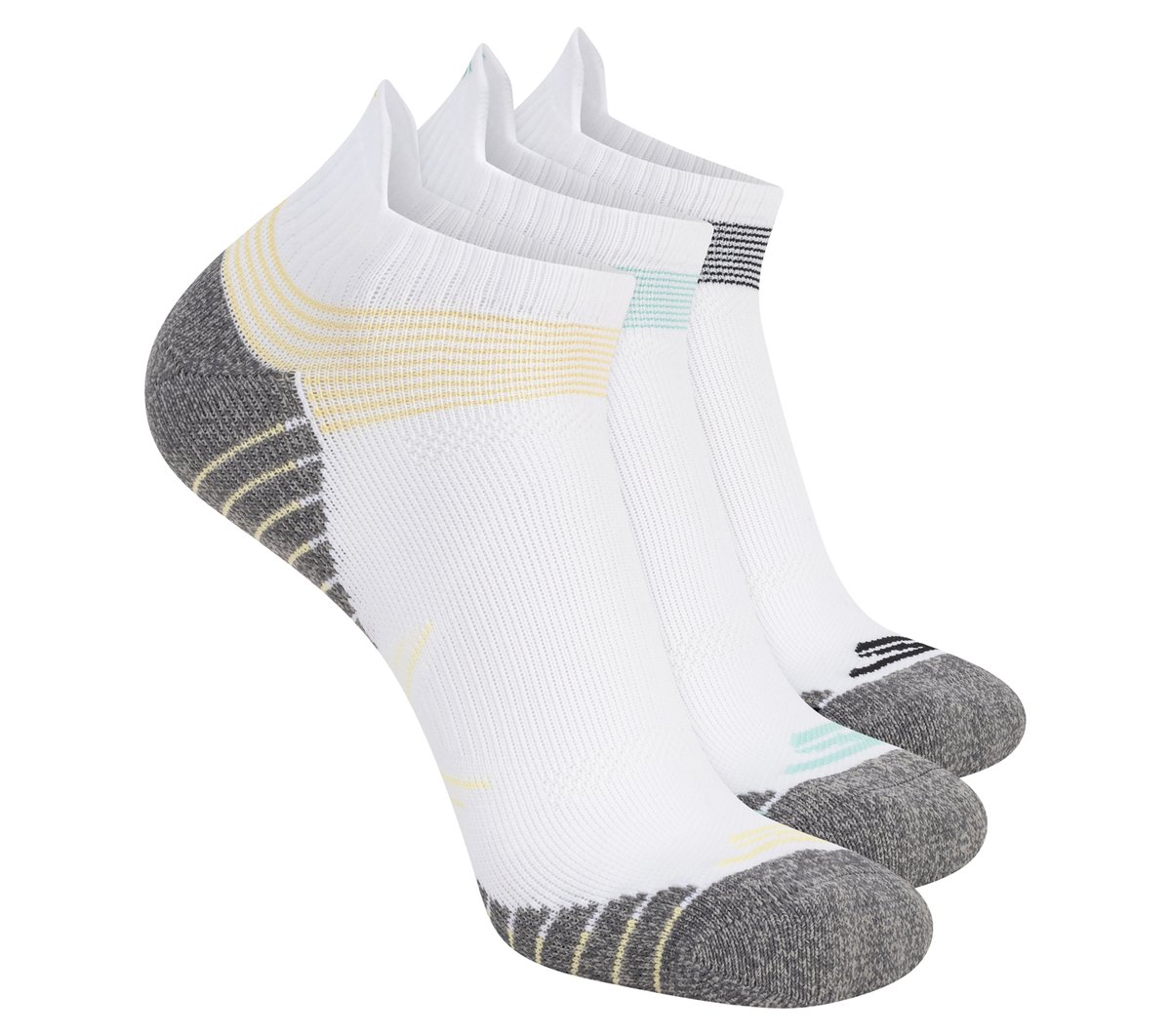 Skechers 3 Pack Men's Lowcut Stripe Tab Socks