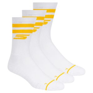 Skechers 3 Pack Men's Performance Pickleball Crew Socks