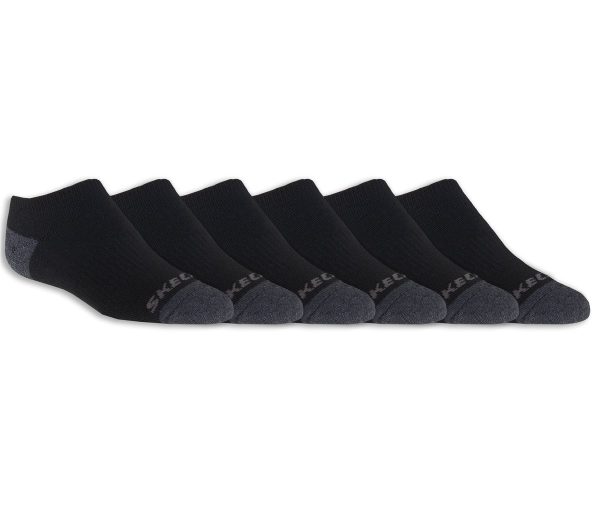 Skechers 6 Pack Boys' No Show Socks