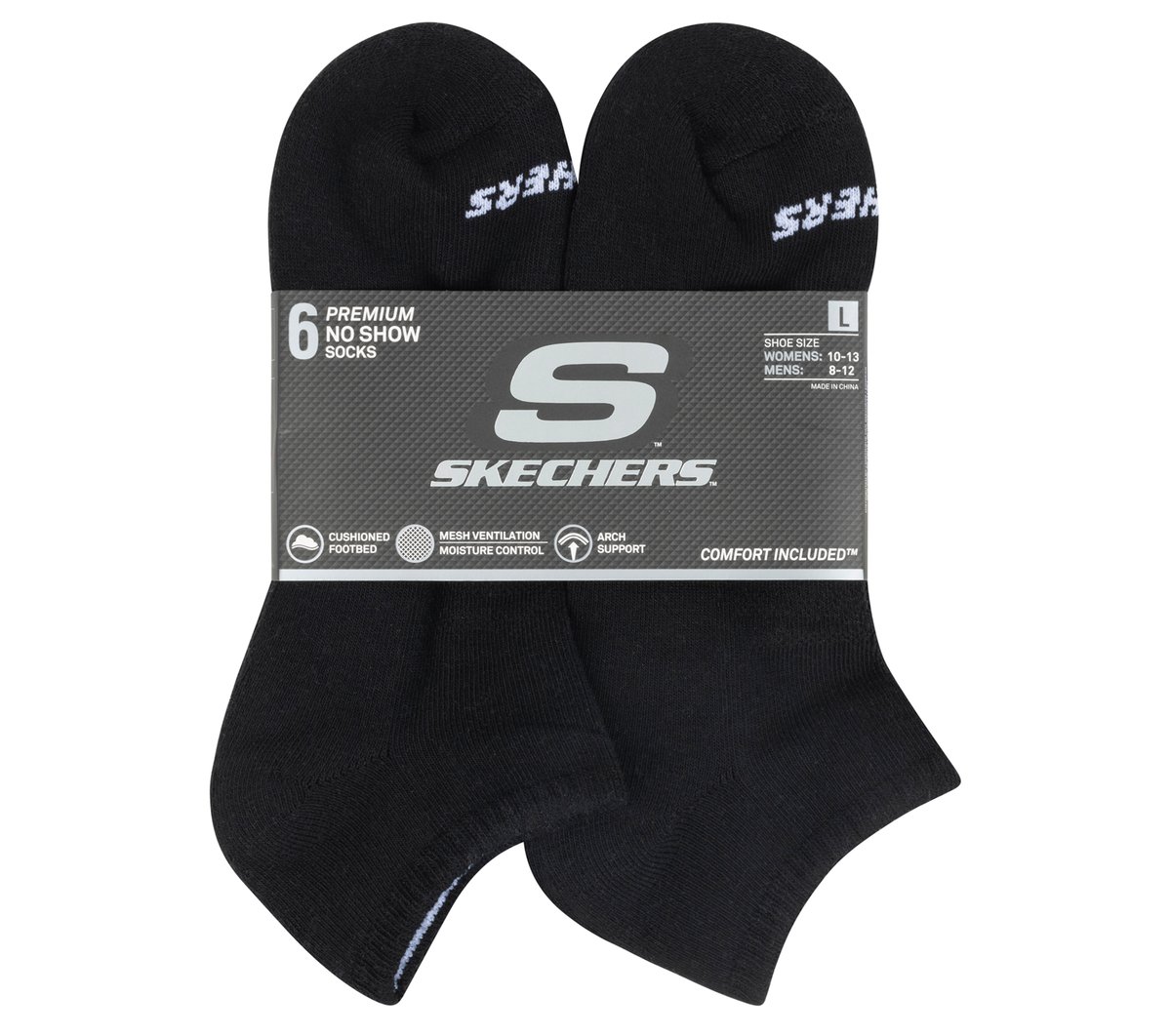 Skechers 6 Pack Core Low Cut Large Socks