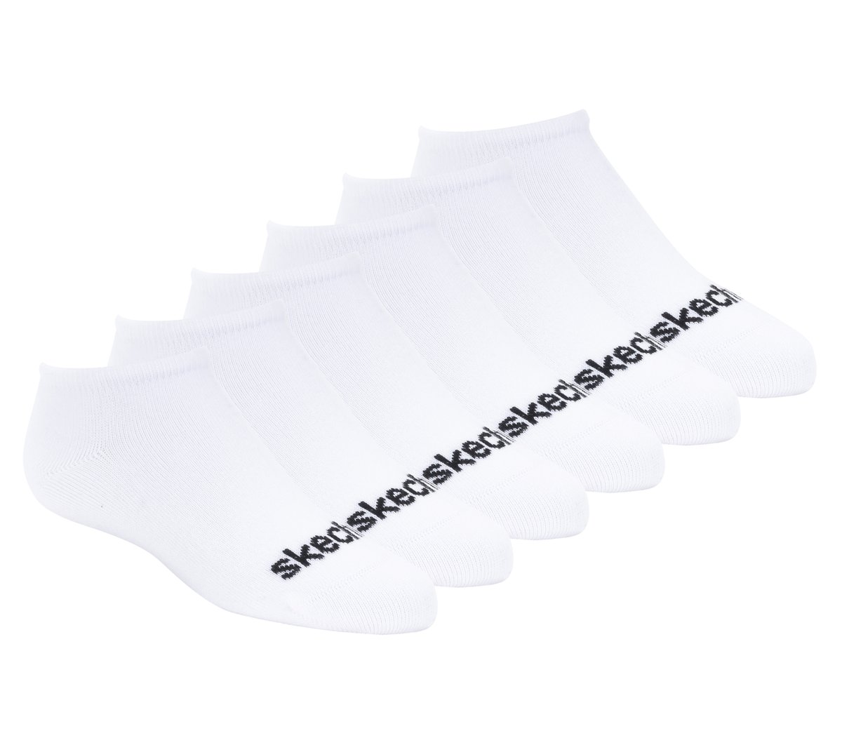 Skechers 6 Pack No Show Cotton Socks