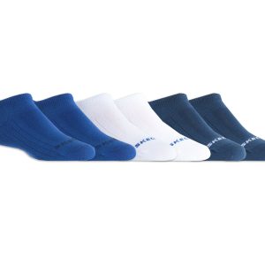 Skechers 6 Pack Non Terry No Show Socks