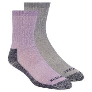 Skechers 2 Pack Women's Crew Wool Socks