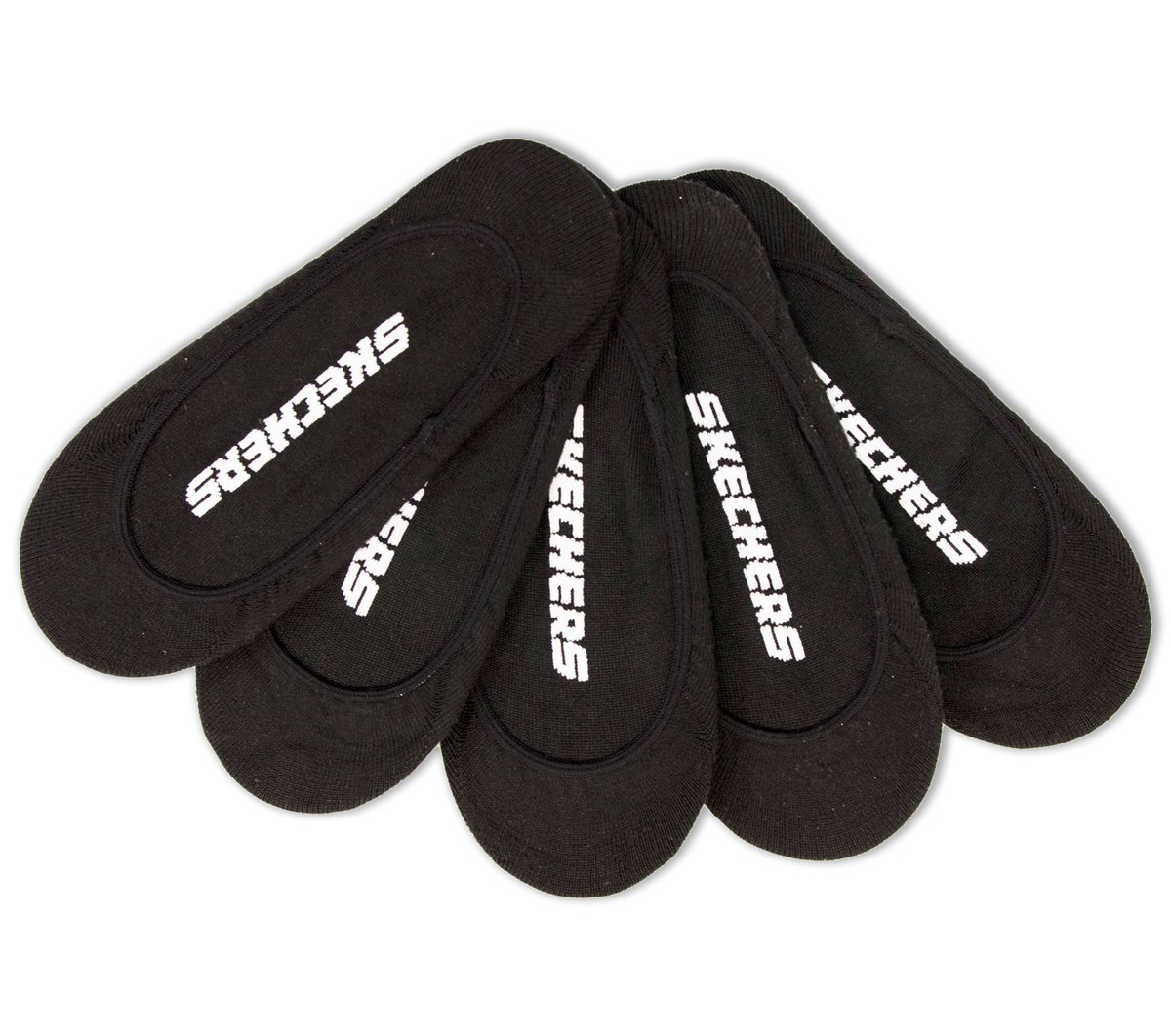 Skechers 5 Pack Non Terry Solid Liner Socks
