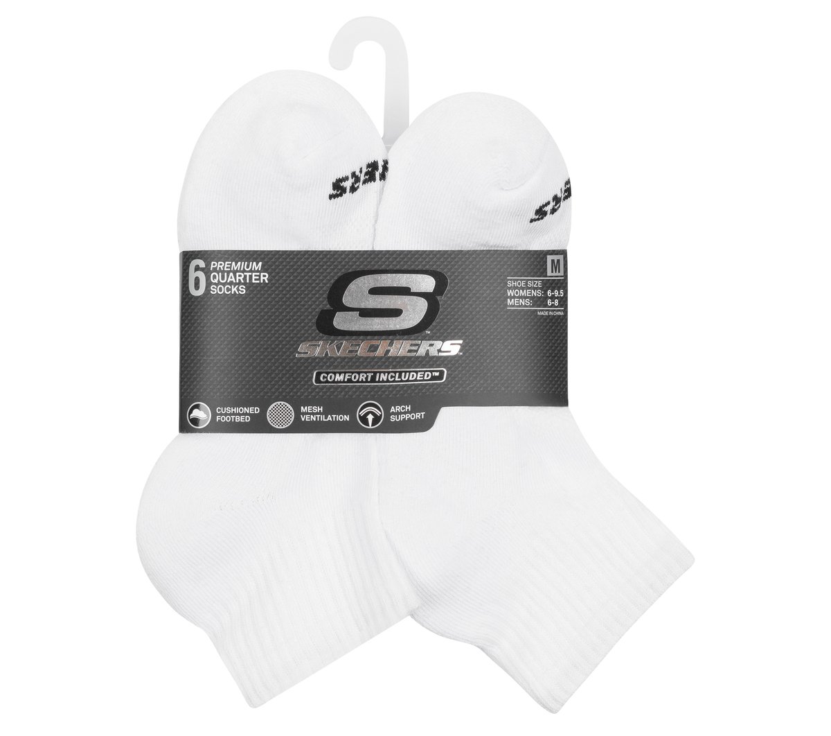 Skechers 6 Pack Core Quarter Medium Socks