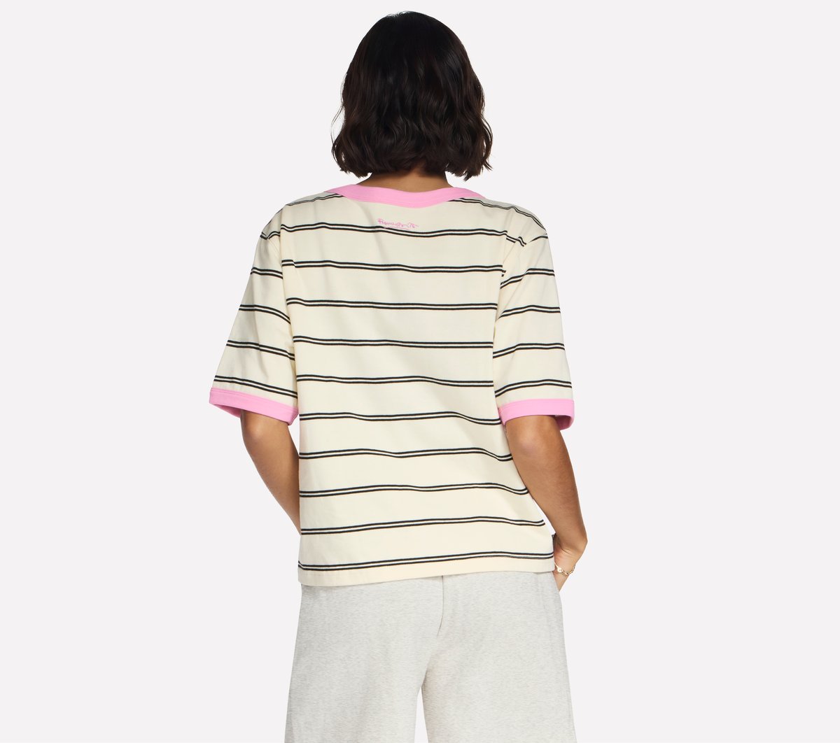 Skechers Britto: Hearts Striped Ringer Tee