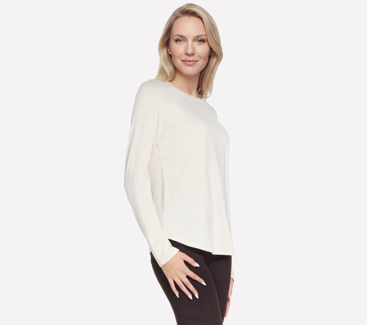 Skechers GO DRI Swift Stripe Long Sleeve Crew